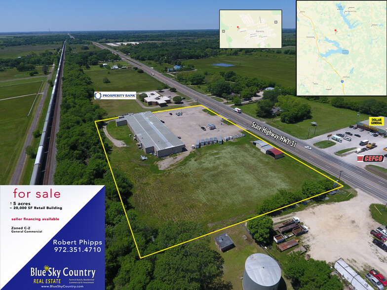 1001 NW 2nd St, Kerens, TX for sale - Aerial - Image 1 of 1