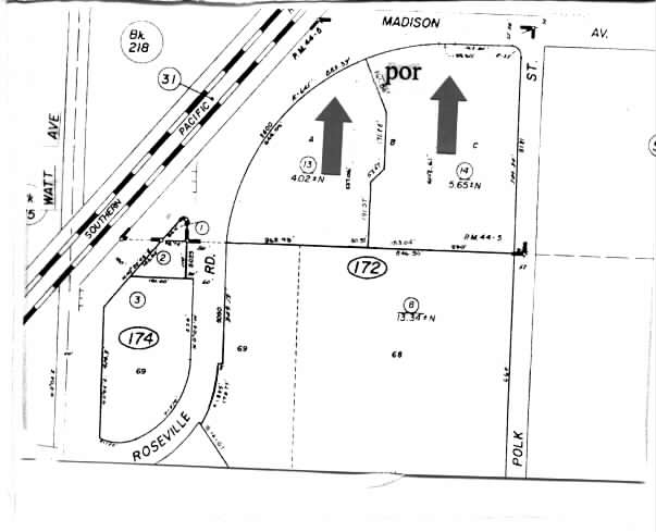 3600 Madison Ave, North Highlands, CA for lease - Plat Map - Image 2 of 6