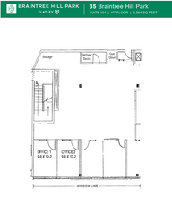 50 Braintree Hill Office Park, Braintree, MA for lease Floor Plan- Image 1 of 1