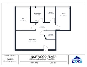 1550 Norwood Dr, Hurst, TX for lease Floor Plan- Image 1 of 1