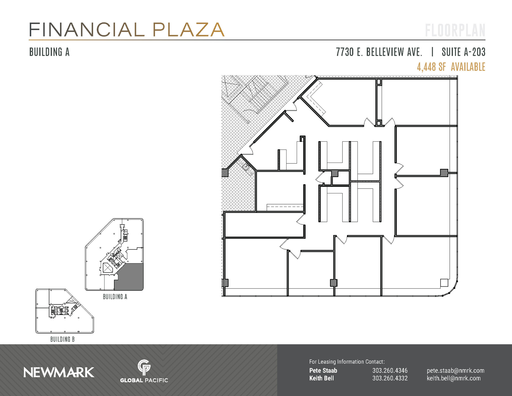 7730 E Belleview Ave, Greenwood Village, CO for lease Floor Plan- Image 1 of 2