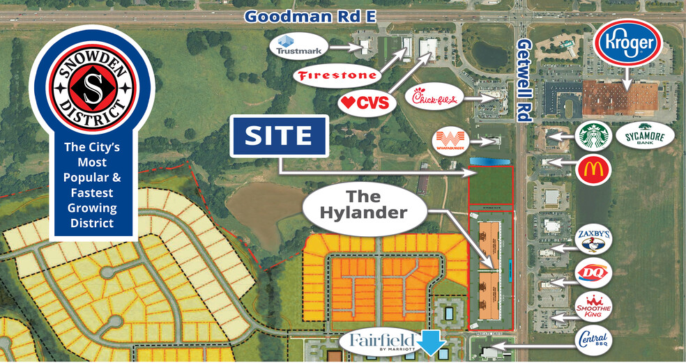 00 Getwell Rd, Southaven, MS for lease - Site Plan - Image 1 of 2