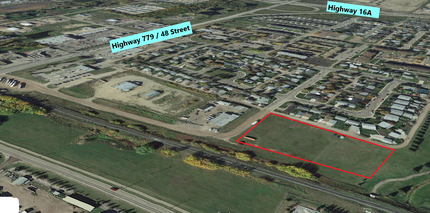 4700 45th St, Stony Plain, AB - aerial  map view