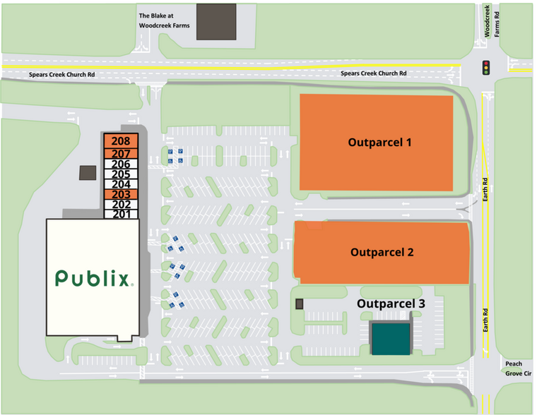 Spear Creek Church & Earth rd, Elgin, SC for lease - Site Plan - Image 2 of 2