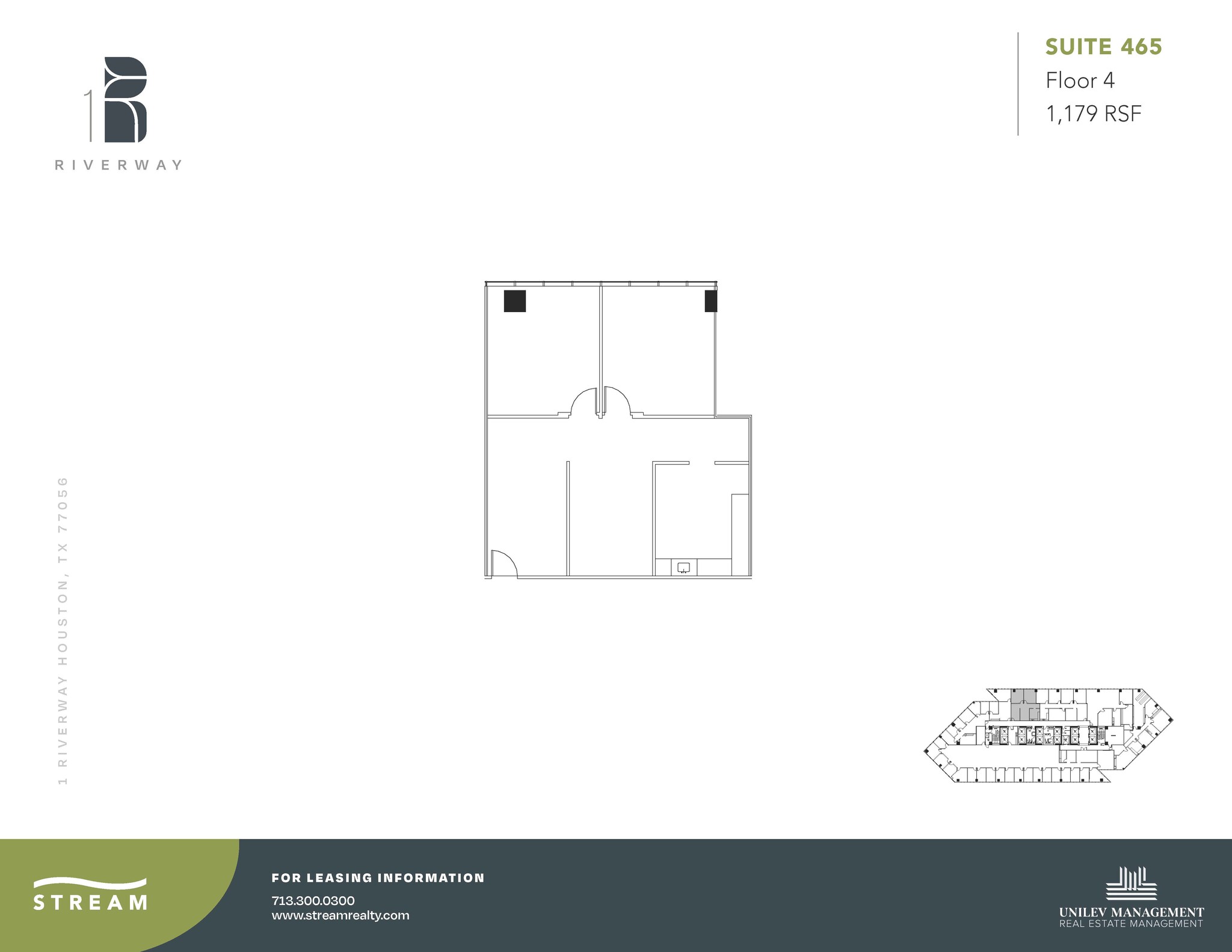 1 Riverway, Houston, TX for lease Floor Plan- Image 1 of 1