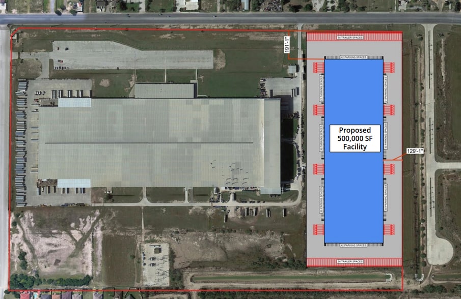 6700 Paredes Line Rd, Brownsville, TX for lease - Aerial - Image 2 of 3