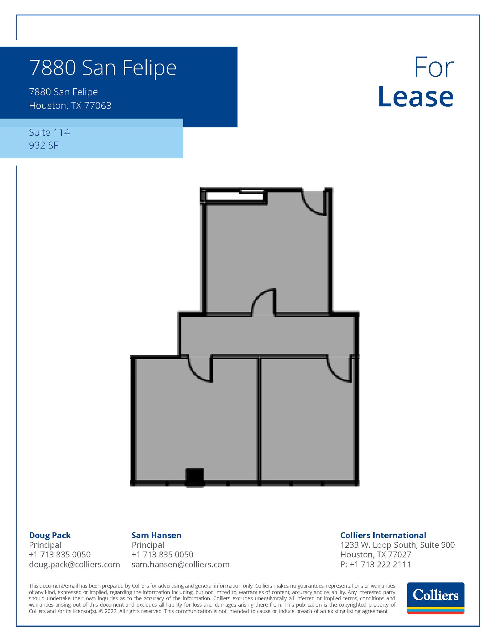 7880 San Felipe St, Houston, TX for lease Floor Plan- Image 1 of 1