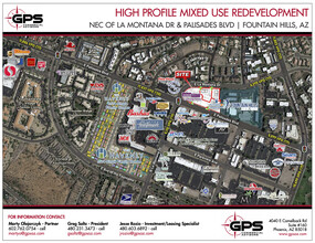 NEC of La Montana Dr & Palisades Blvd, Fountain Hills, AZ - aerial  map view - Image1