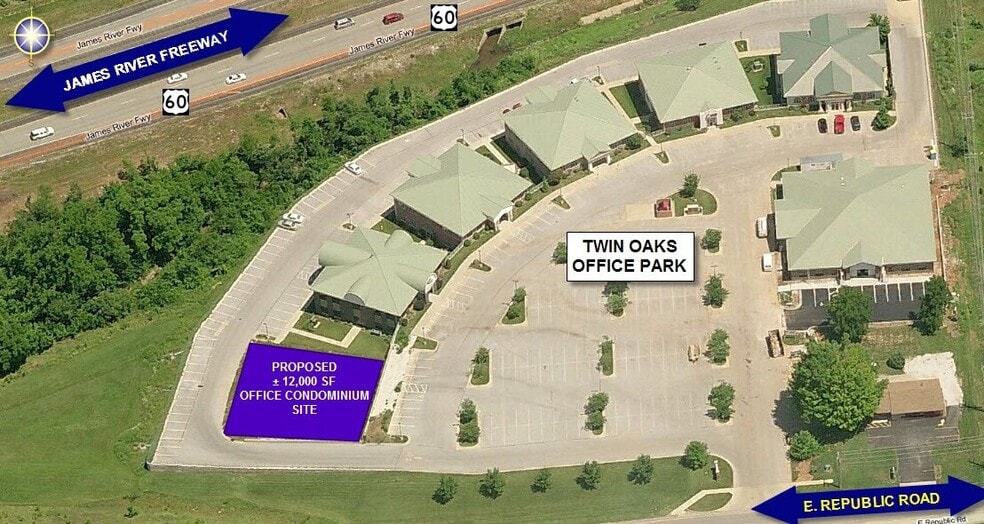 909 E Republic Rd, Springfield, MO for lease - Aerial - Image 2 of 9