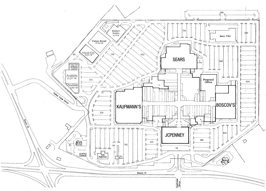 300-675 Beaver Valley Mall, Monaca, PA, 15061 - Retail Space For Lease ...