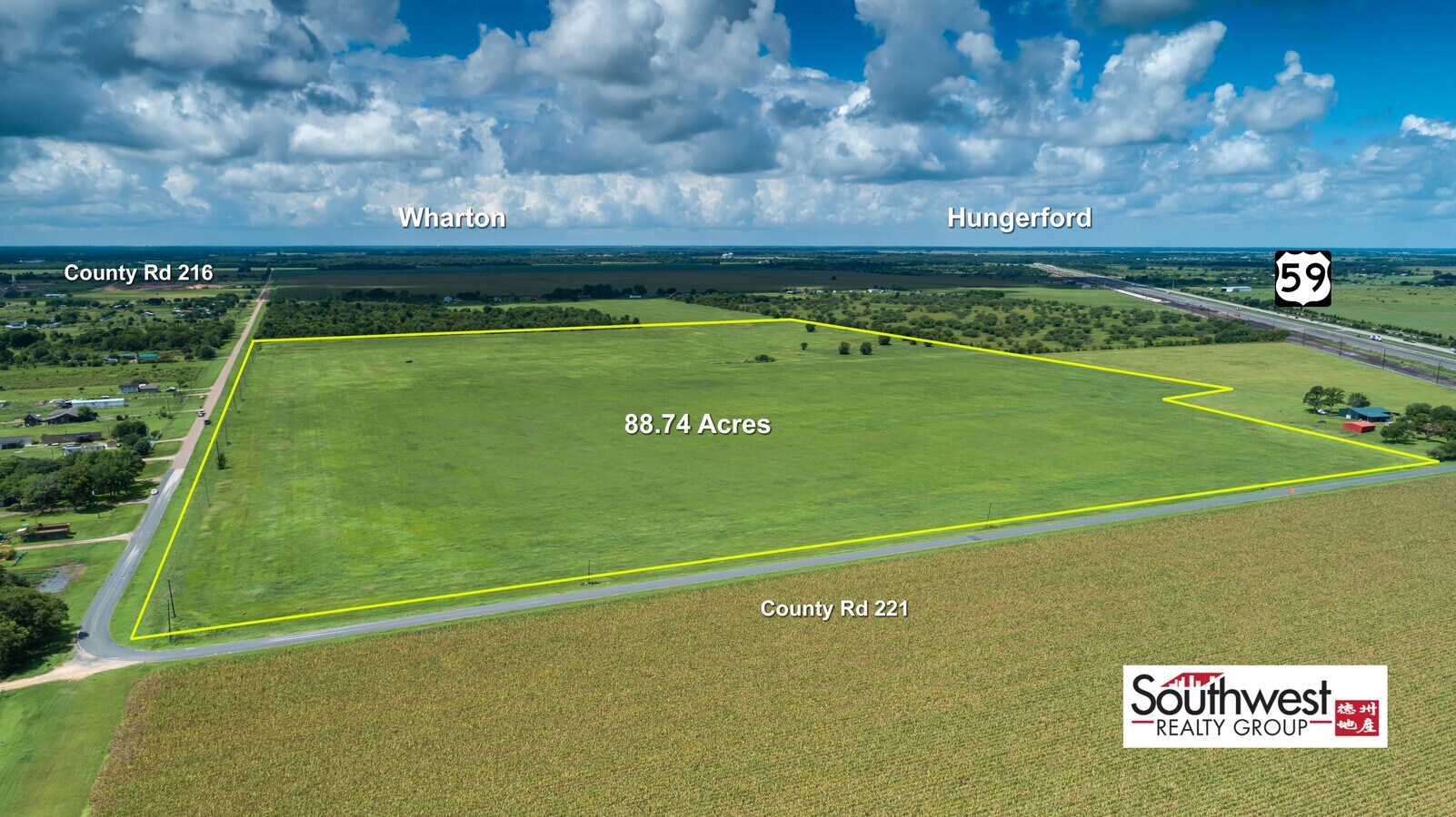 county road 221 (Hawes Blvd.), Hungerford, TX 77448