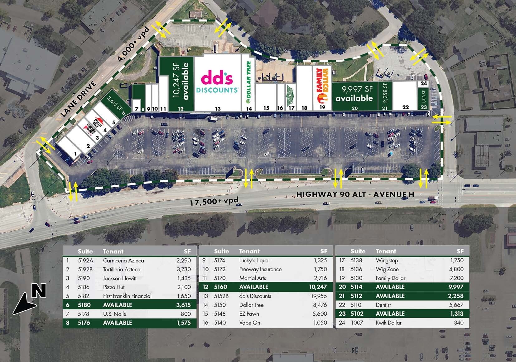 5100-5198 Avenue H, Rosenberg, TX for lease Site Plan- Image 1 of 1