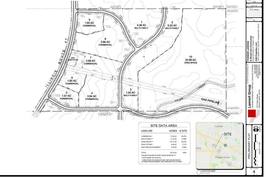 NEQ of Route 47 and Route 72, Hampshire, IL for sale - Site Plan - Image 2 of 2
