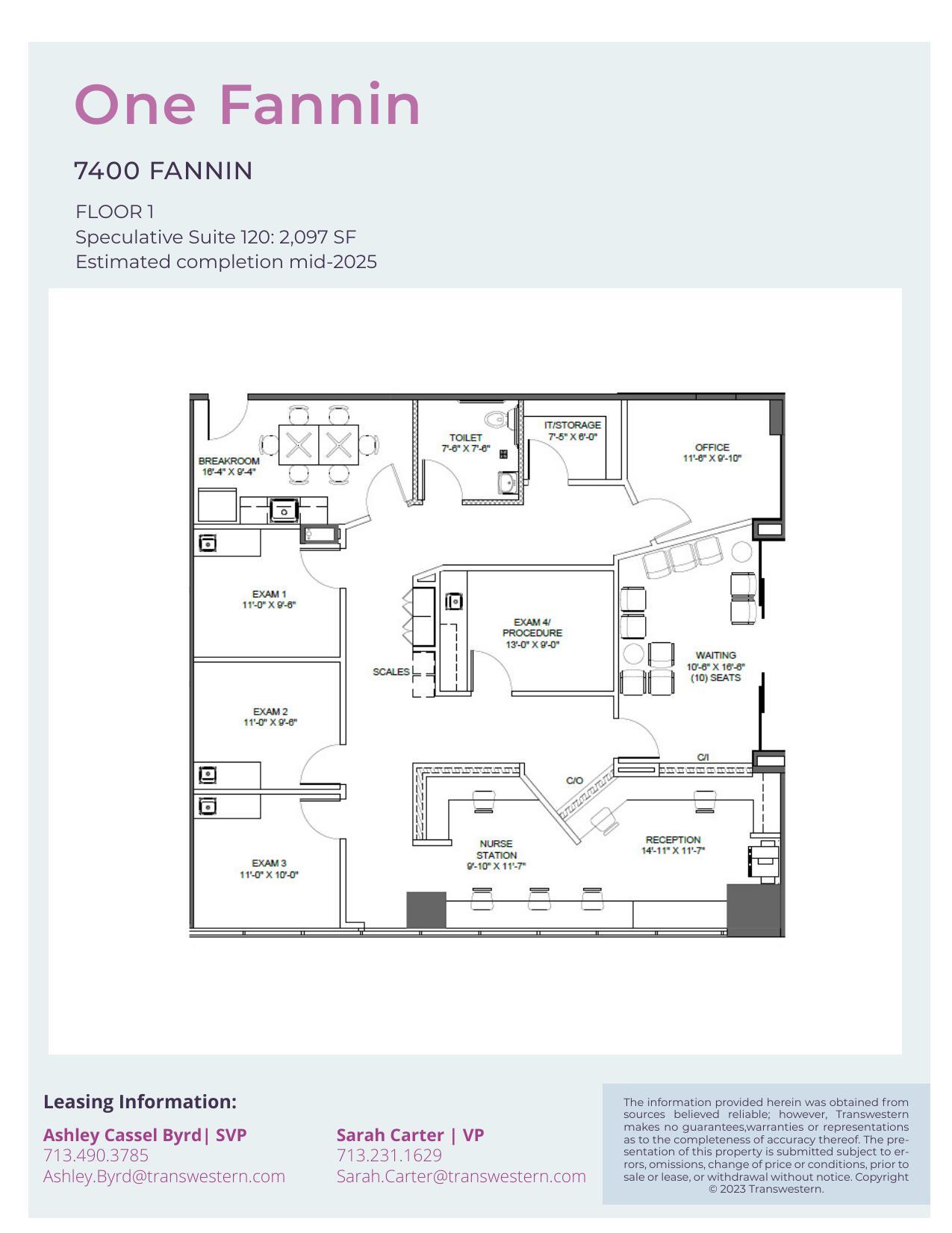 7400 Fannin St, Houston, TX for lease Floor Plan- Image 1 of 1