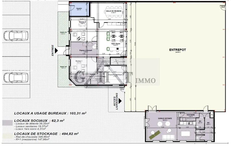 Industrial in Chilly-Mazarin for lease - Floor Plan - Image 1 of 2