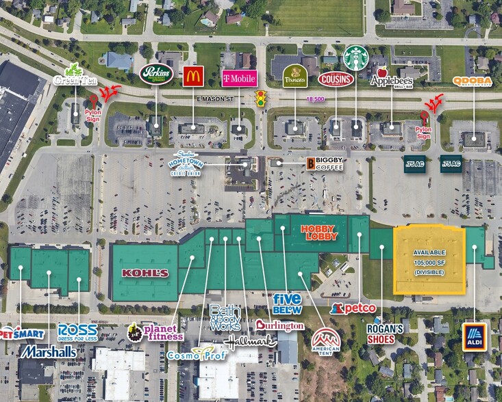 2430 E Mason St, Green Bay, WI for lease - Site Plan - Image 2 of 3