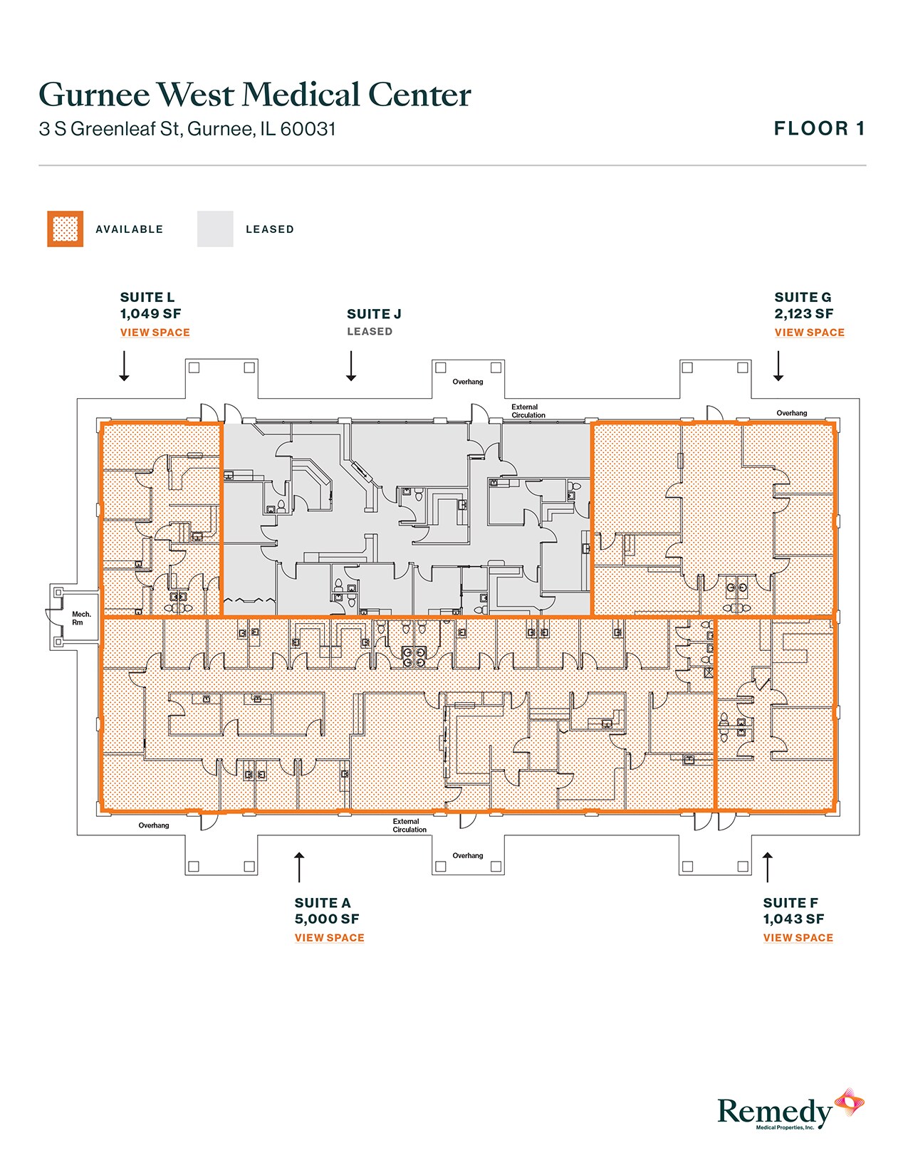 3 S Greenleaf Ave, Gurnee, IL for lease Floor Plan- Image 1 of 1