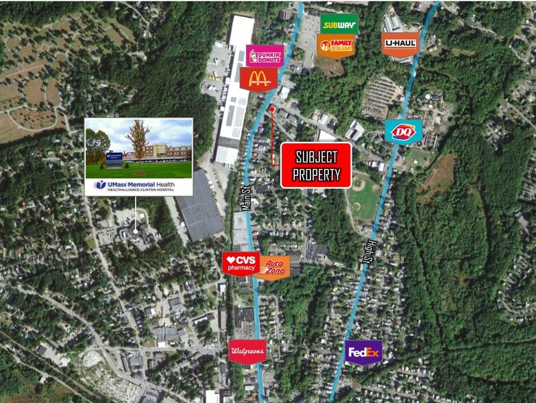 1031 Main St, Clinton, MA for sale - Aerial - Image 3 of 5