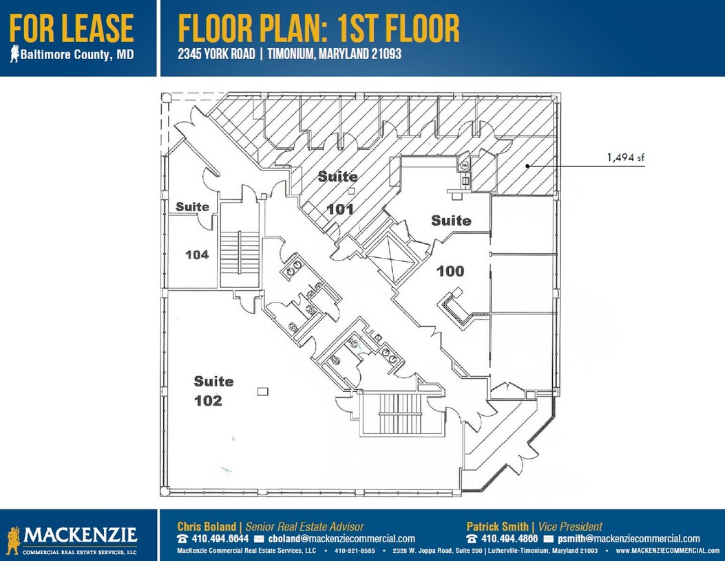 2345 York Rd, Timonium, MD for lease Floor Plan- Image 1 of 1