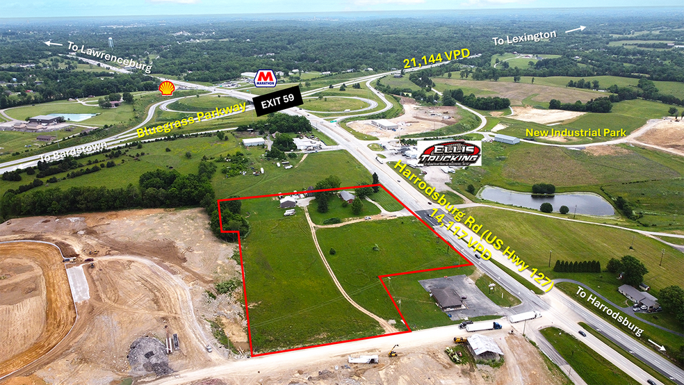 2084 Harrodsburg Rd, Lawrenceburg, KY for sale - Aerial - Image 2 of 6