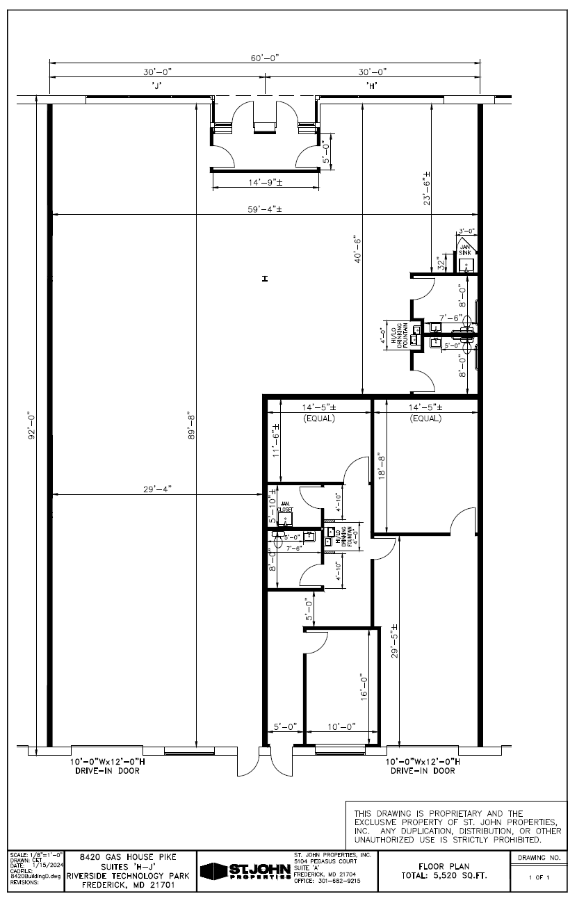 8435 Progress Dr, Frederick, MD for lease Floor Plan- Image 1 of 1