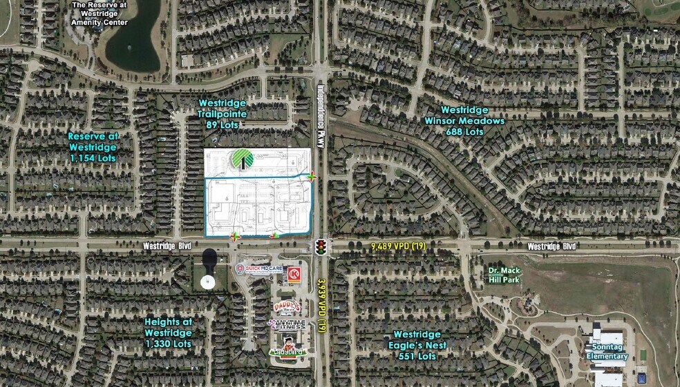 NWC Independence and Westridge Blvd, McKinney, TX for sale - Aerial - Image 2 of 5