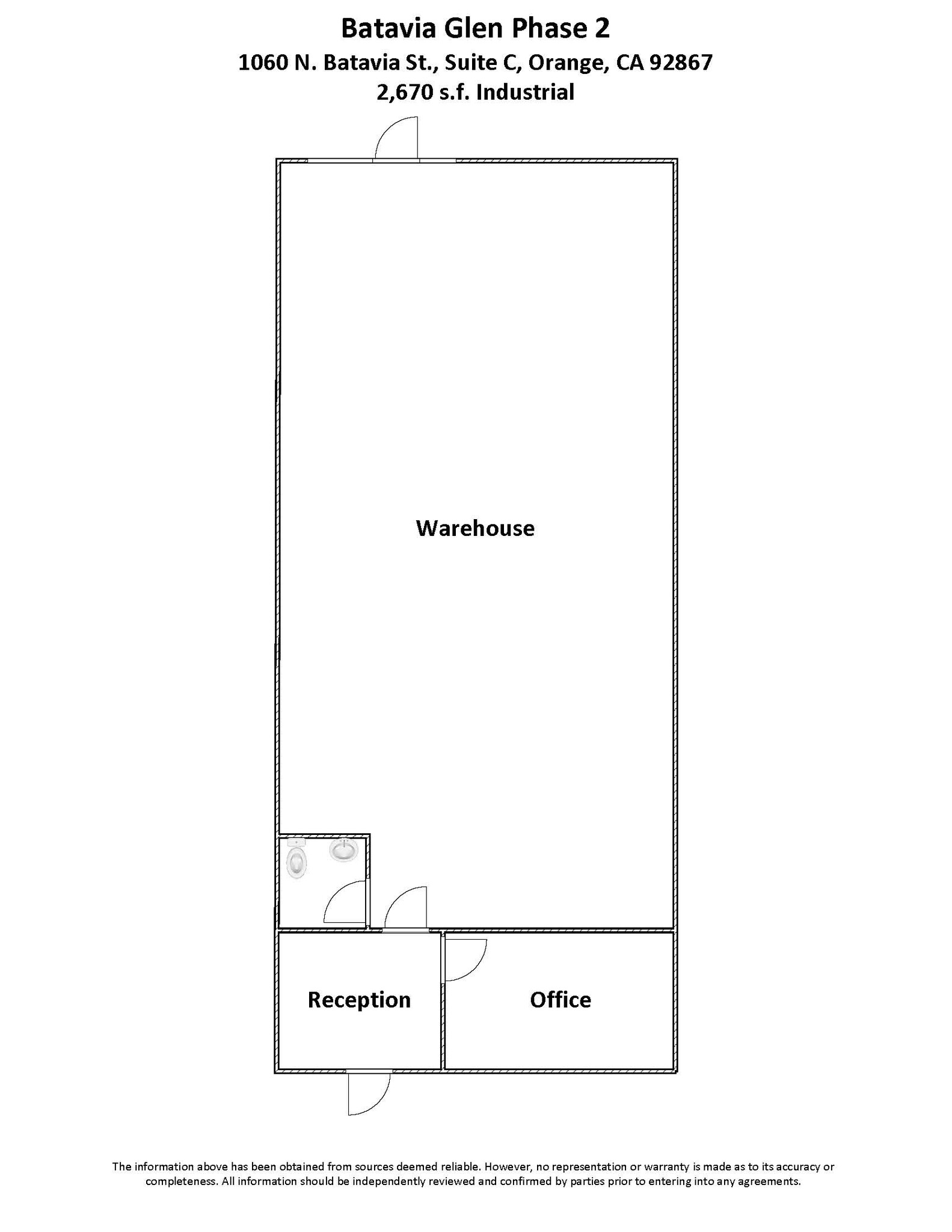 1080 N Batavia St, Orange, CA for lease Floor Plan- Image 1 of 5