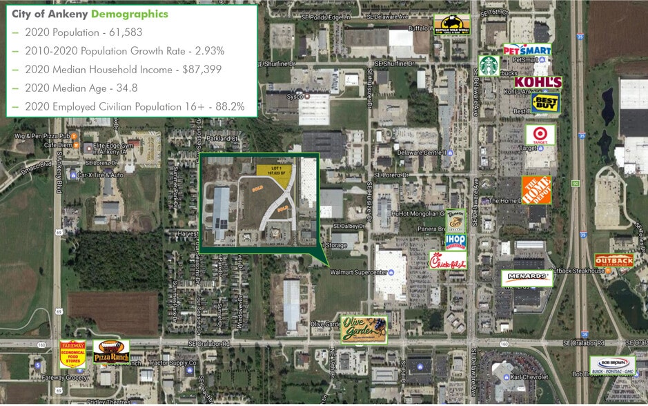 2502 & 2602 SE Hulsizer Road, Ankeny, IA for sale - Aerial - Image 2 of 2
