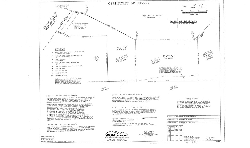 W Broadway St, Missoula, MT for sale - Plat Map - Image 1 of 1