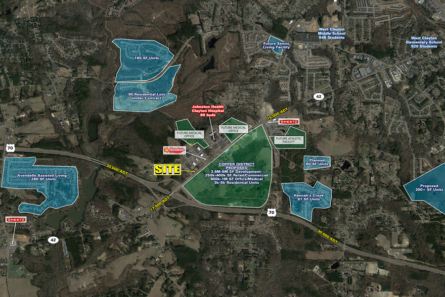 2364 Hwy 42 W, Clayton, NC for lease - Aerial - Image 1 of 4