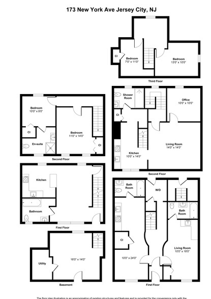 173 New York Ave, Jersey City, NJ for sale - Floor Plan - Image 1 of 1