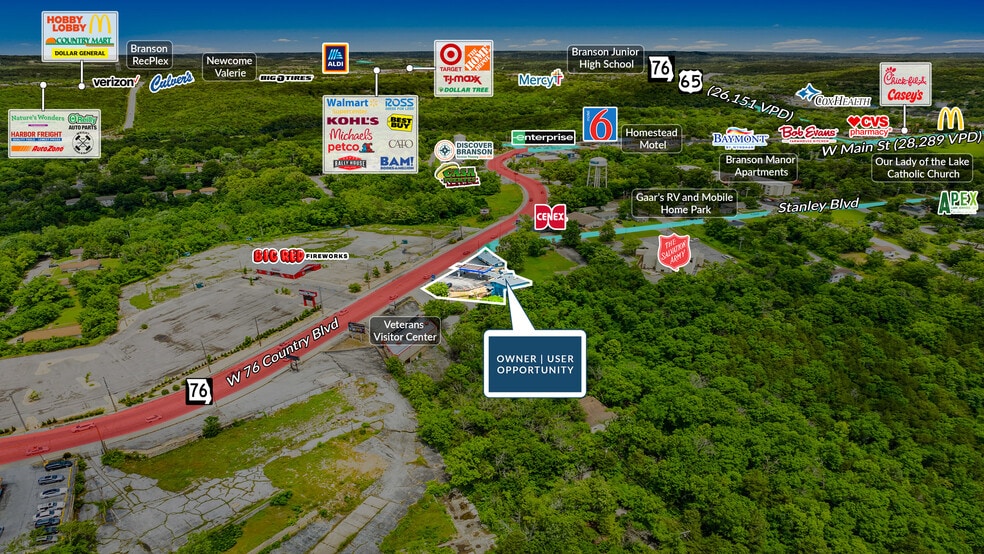 1140 W 76 Country Blvd, Branson, MO for sale - Building Photo - Image 2 of 6