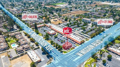 800 S Mountain Ave, Ontario, CA - AERIAL  map view