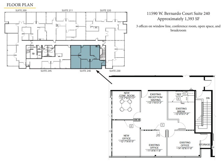 11590 W Bernardo Ct, San Diego, CA for lease Floor Plan- Image 1 of 1