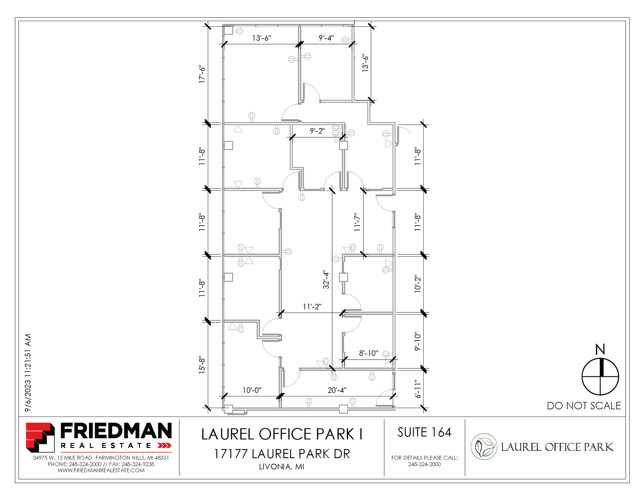 17177 N Laurel Park Dr, Livonia, MI for lease Floor Plan- Image 1 of 2