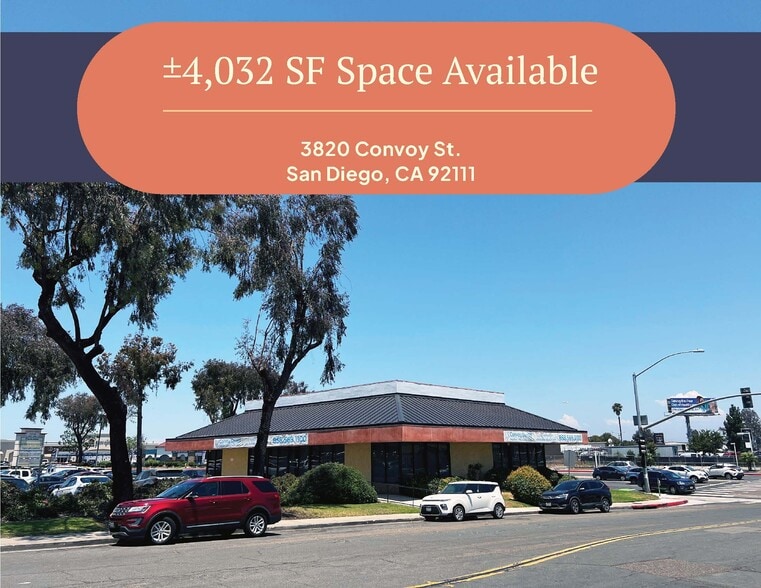 3820 Convoy St, San Diego, CA for lease - Building Photo - Image 1 of 5