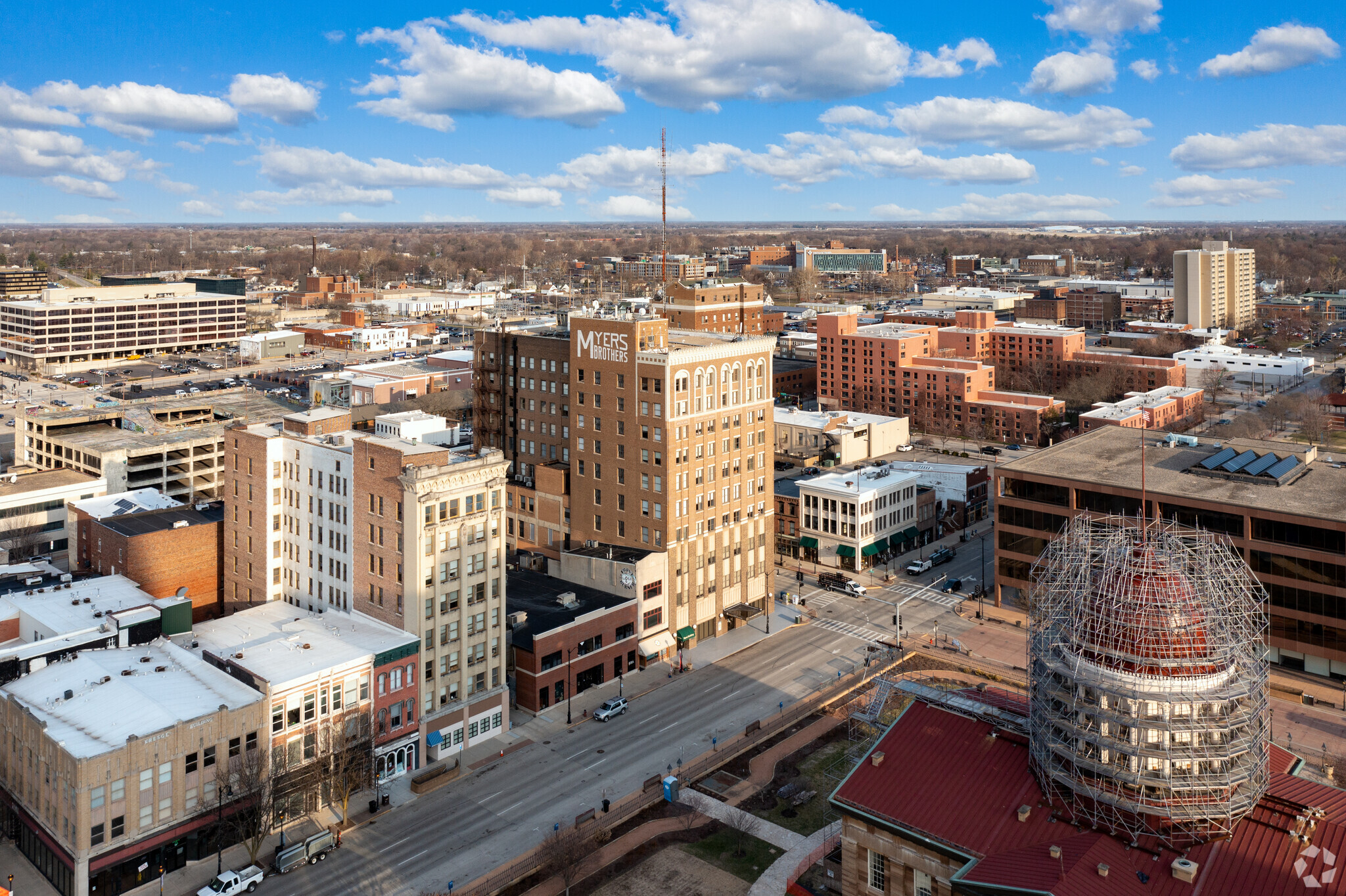 1 W Old State Capitol Plz, Springfield, IL for lease Aerial- Image 1 of 4