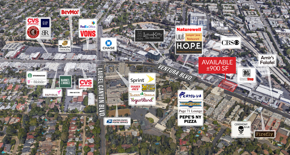 11837-11855 Ventura Blvd, Studio City, CA for lease - Aerial - Image 2 of 3