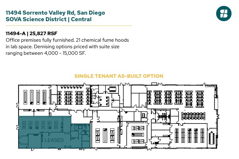 11555 Sorrento Valley Rd, San Diego, CA for lease Floor Plan- Image 1 of 3