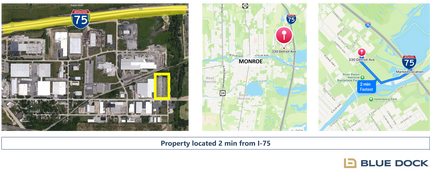 300-330 Detroit Ave, Monroe, MI - Aerial  map view