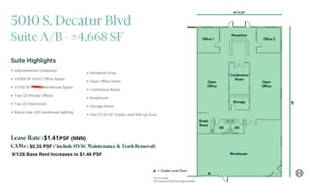 5010 S Decatur Blvd, Las Vegas, NV for lease Floor Plan- Image 1 of 17