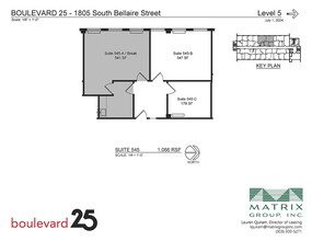 1805 S Bellaire St, Denver, CO for lease Floor Plan- Image 2 of 2