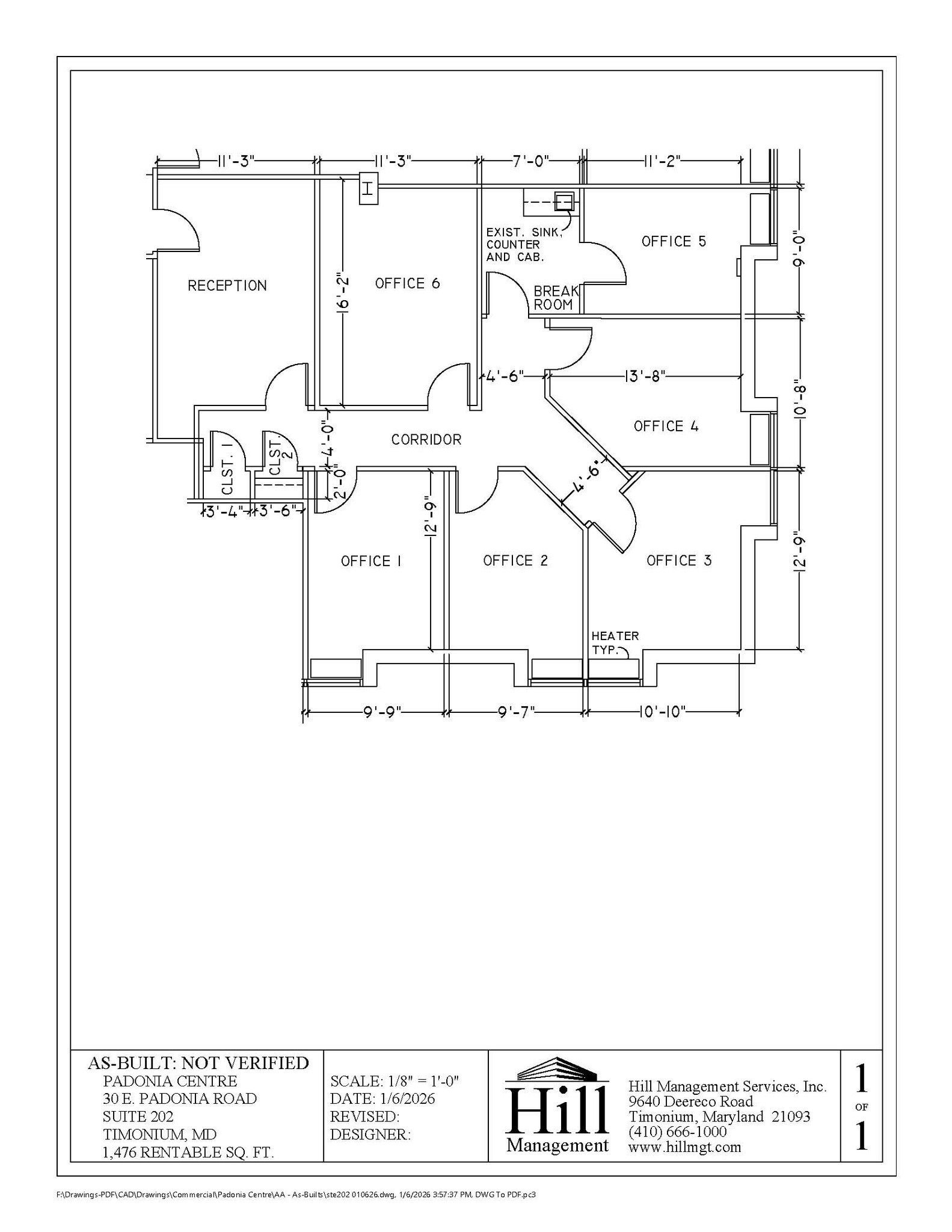 30 E Padonia Rd, Timonium, MD for lease Floor Plan- Image 1 of 1