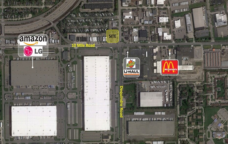 25005-25021 Dequindre Rd, Madison Heights, MI for lease - Aerial - Image 2 of 6