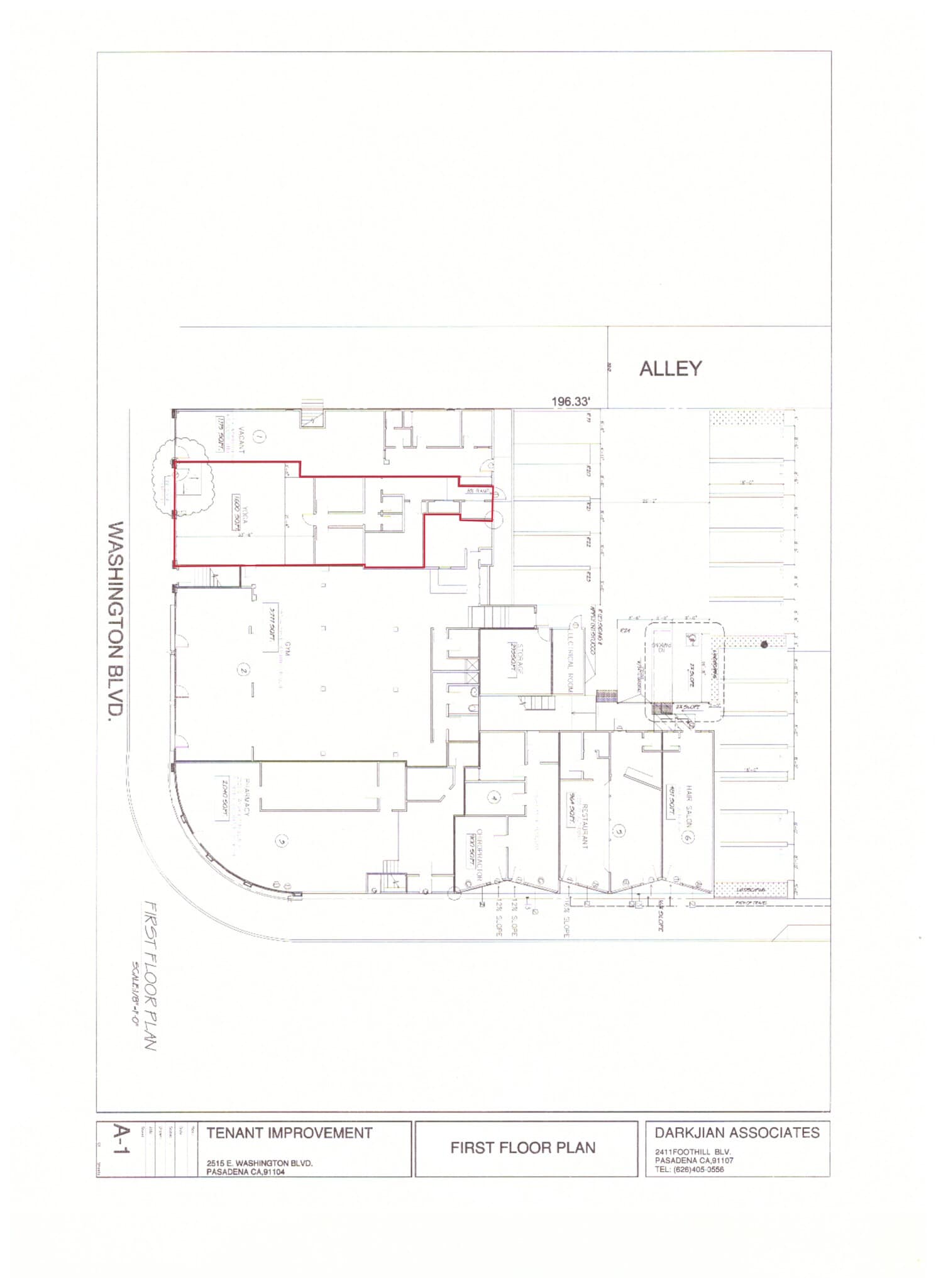 2505-2523 E Washington Blvd, Pasadena, CA for lease Site Plan- Image 1 of 1