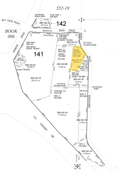 Land in Reno, NV for sale - Plat Map - Image 2 of 9