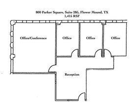 300-900 Parker Sq, Flower Mound, TX for lease Floor Plan- Image 1 of 8