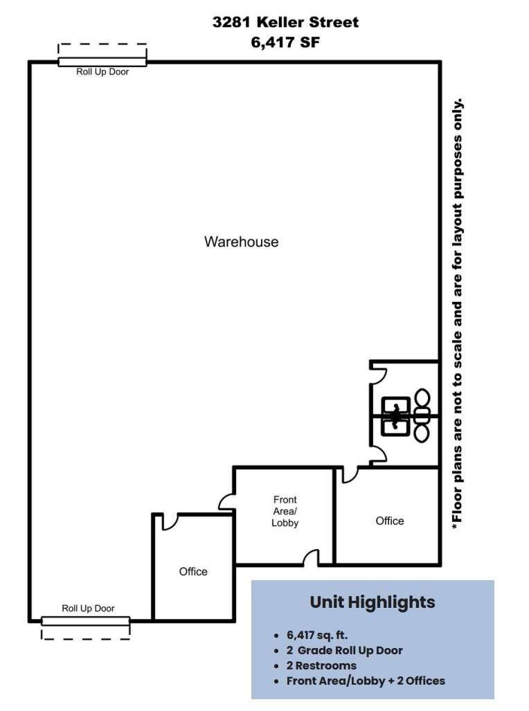 3201-3291 Keller St, Santa Clara, CA for lease Floor Plan- Image 1 of 1