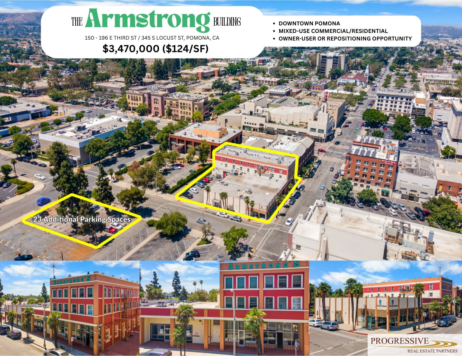 150-196 E 3rd St, Pomona, CA for sale Aerial- Image 1 of 6