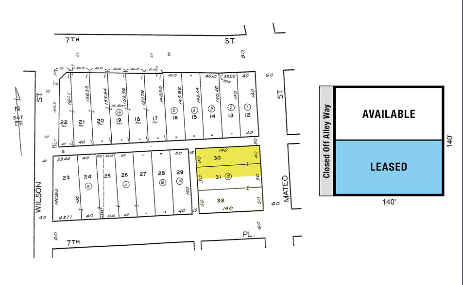 717-725 Mateo St, Los Angeles, CA for lease - Plat Map - Image 2 of 2